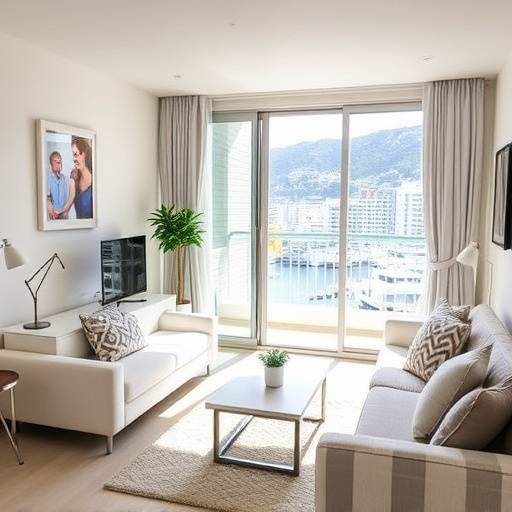 Estudio moderno con vistas al puerto deportivo de Benalm&aacute;dena