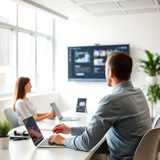 Un grupo de empleados de Sol y Sombra Inmobiliaria participando en una sesi&oacute;n de capacitaci&oacute;n sobre accesibilidad web.